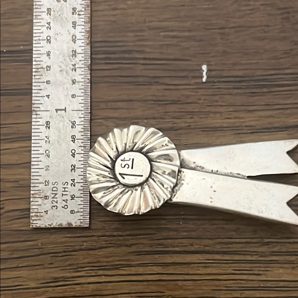 Breakell Sterling Silver First Place Ribbon Brooch - Picture 8 of 9